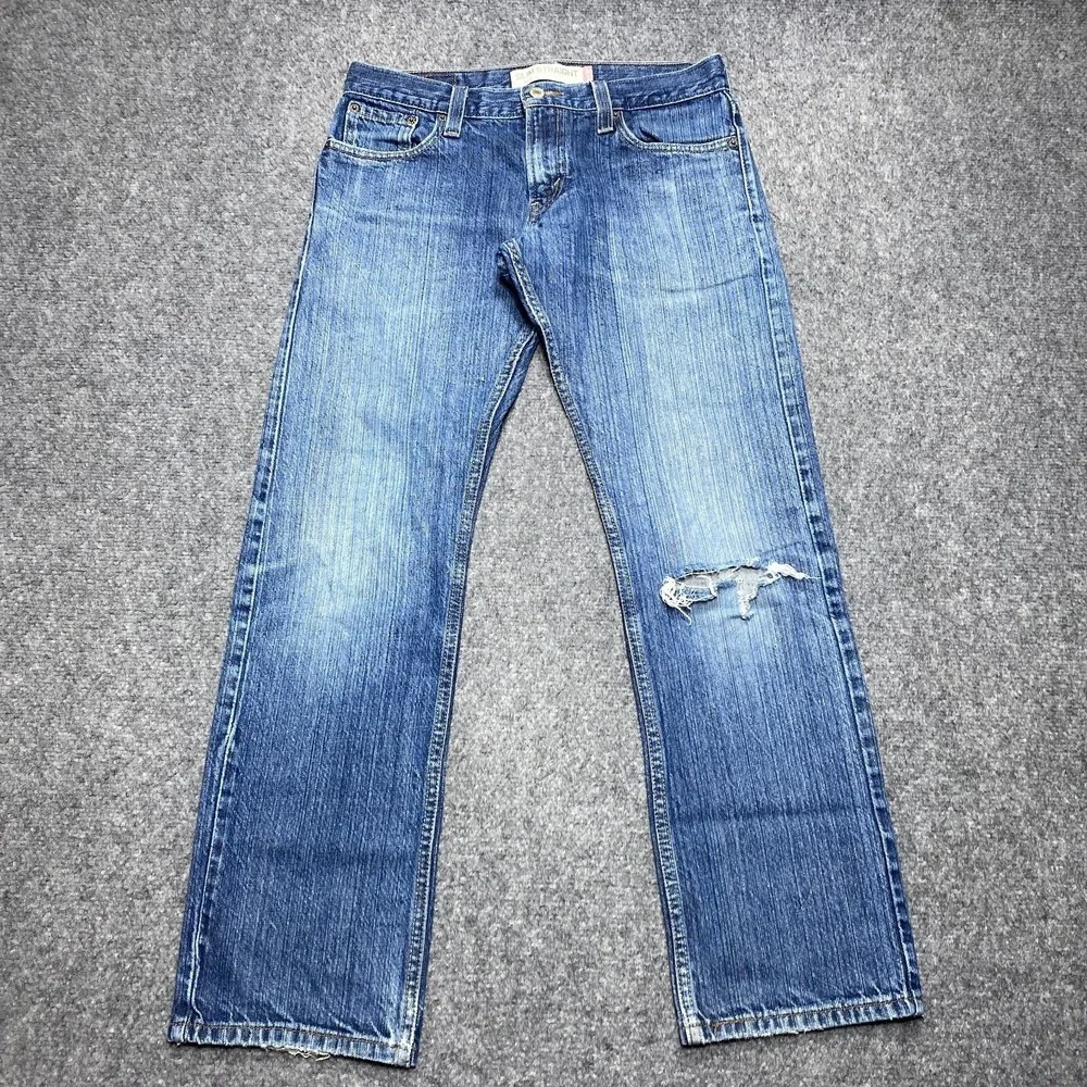 Levis Jeans Men 30x30 Blue 514 Regular Fit Straight Leg Medium Wash Tag 30x30
